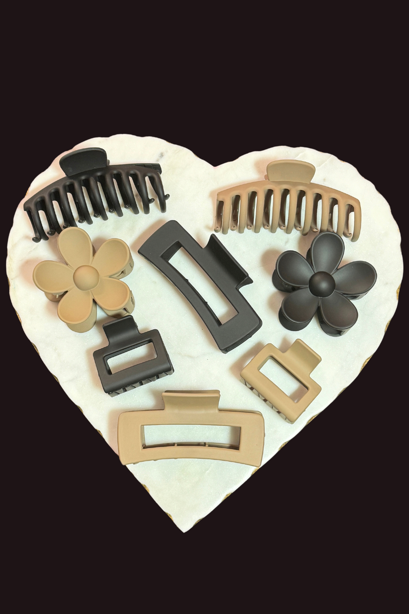 Jeans Warehouse Hawaii - CLAW CLIPS - 8 PIECE NEUTRAL TONE CLAW CLIPS | By GREENWELL PROMOTIONS LTD