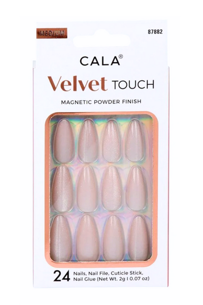 Jeans Warehouse Hawaii - PRESS ON NAILS - VELVET PINK CAT EYE NAILS | By CALA PRODUCTS