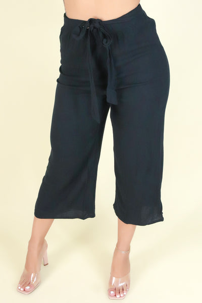 Jeans Warehouse Hawaii - SOLID WOVEN CAPRI'S - HEARTS ON FIRE PANTS | By PAPERMOON/ B_ENVIED