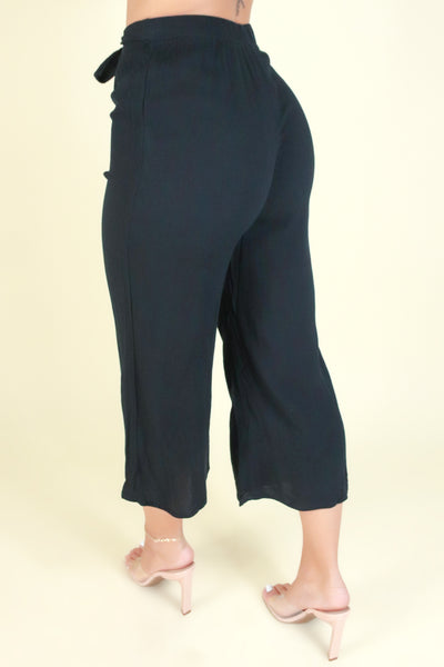 Jeans Warehouse Hawaii - SOLID WOVEN CAPRI'S - HEARTS ON FIRE PANTS | By PAPERMOON/ B_ENVIED