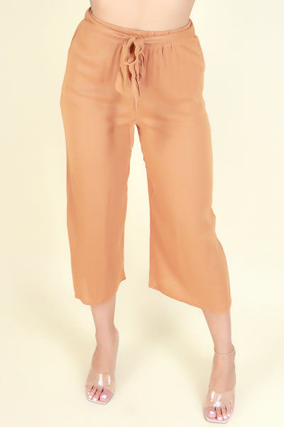 Jeans Warehouse Hawaii - SOLID WOVEN CAPRI'S - HEARTS ON FIRE PANTS | By PAPERMOON/ B_ENVIED